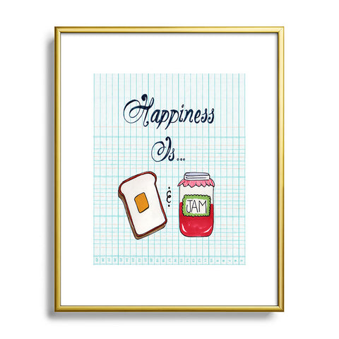 Heather Dutton Happiness Is Toast And Jam Metal Framed Art Print