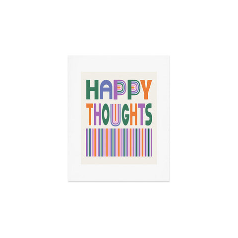 Heather Dutton Happy Thoughts Typography Art Print