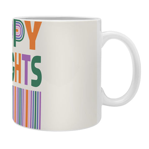Heather Dutton Happy Thoughts Typography Coffee Mug