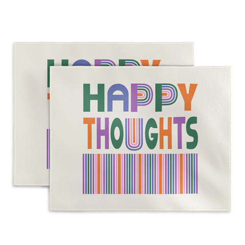 Heather Dutton Happy Thoughts Typography Placemat