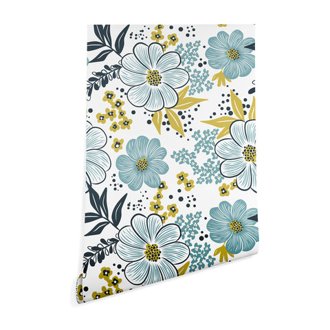 Heather Dutton Harper Dusk Blue Wallpaper