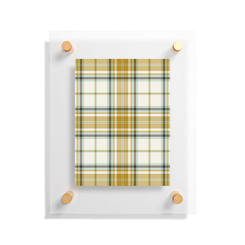 Heather Dutton Headmaster Plaid Ivory Floating Acrylic Print