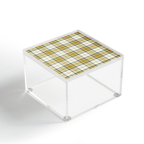 Heather Dutton Headmaster Plaid Ivory Acrylic Box