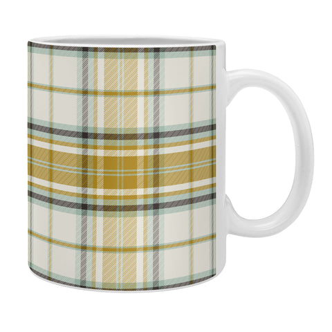 Heather Dutton Headmaster Plaid Ivory Coffee Mug