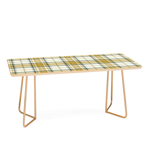 Heather Dutton Headmaster Plaid Ivory Coffee Table