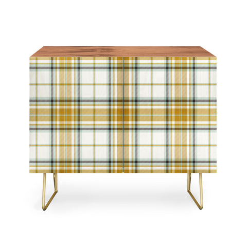 Heather Dutton Headmaster Plaid Ivory Credenza