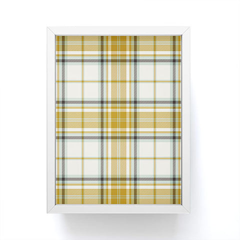 Heather Dutton Headmaster Plaid Ivory Framed Mini Art Print