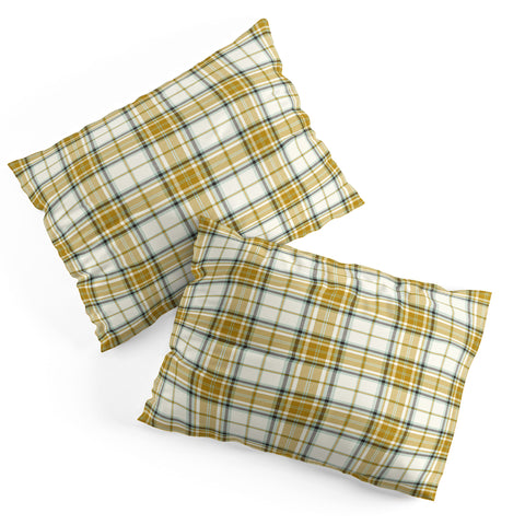 Heather Dutton Headmaster Plaid Ivory Pillow Shams