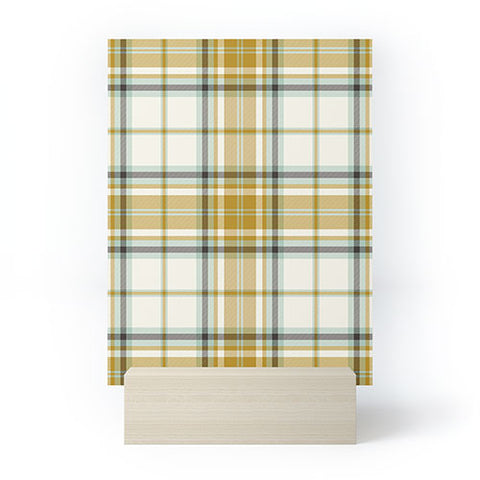 Heather Dutton Headmaster Plaid Ivory Mini Art Print