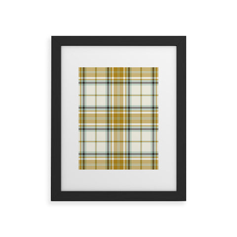 Heather Dutton Headmaster Plaid Ivory Framed Art Print