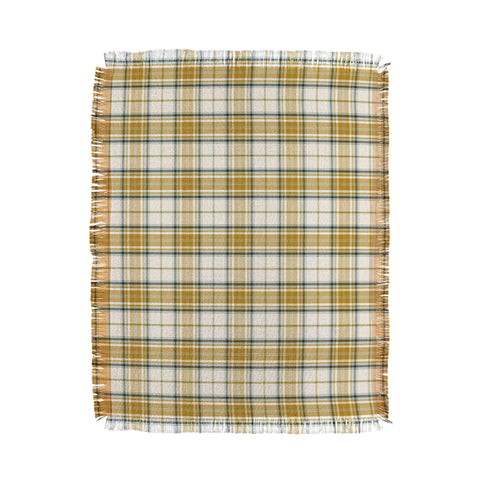 Heather Dutton Headmaster Plaid Ivory Throw Blanket
