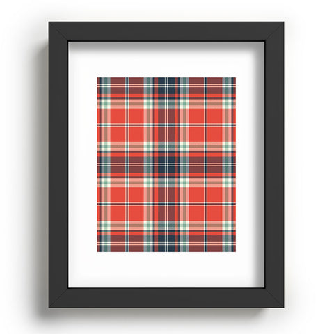 Heather Dutton Headmaster Plaid Red Recessed Framing Rectangle