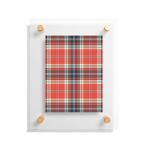 Heather Dutton Headmaster Plaid Red Floating Acrylic Print