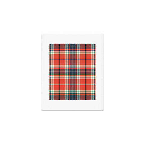 Heather Dutton Headmaster Plaid Red Art Print