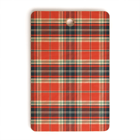 Heather Dutton Headmaster Plaid Red Cutting Board Rectangle