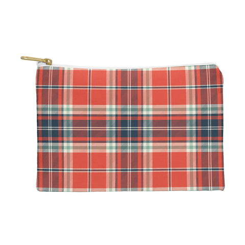 Heather Dutton Headmaster Plaid Red Pouch