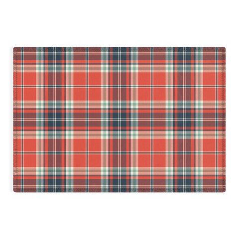Heather Dutton Headmaster Plaid Red Outdoor Rug