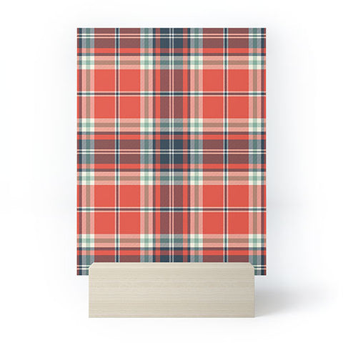 Heather Dutton Headmaster Plaid Red Mini Art Print