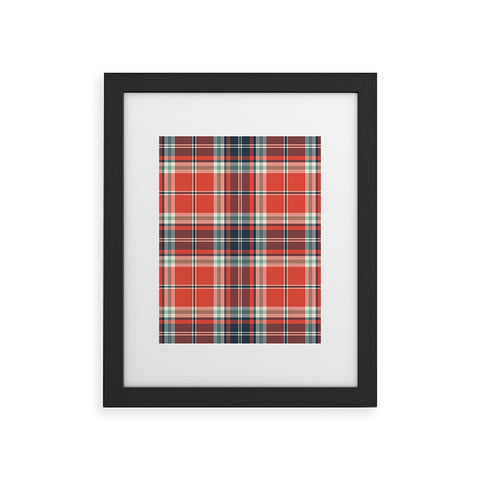 Heather Dutton Headmaster Plaid Red Framed Art Print