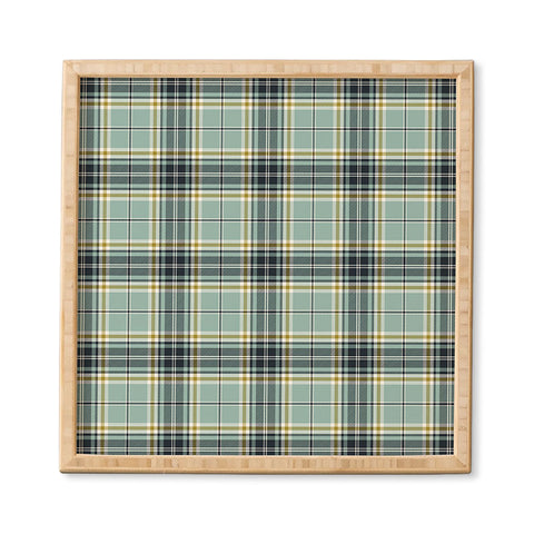 Heather Dutton Headmaster Plaid Seafoam Framed Wall Art