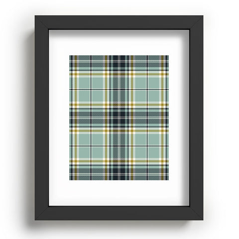 Heather Dutton Headmaster Plaid Seafoam Recessed Framing Rectangle