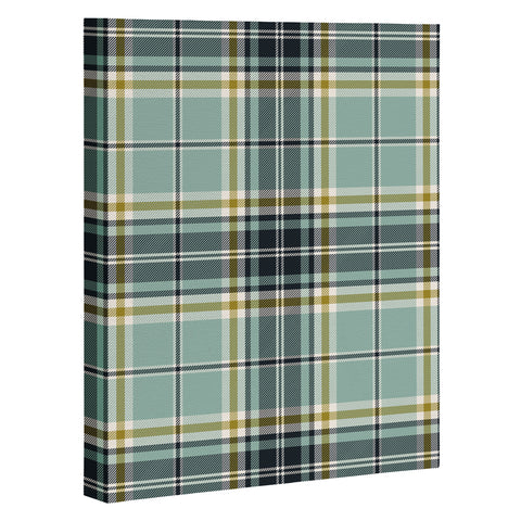 Heather Dutton Headmaster Plaid Seafoam Art Canvas