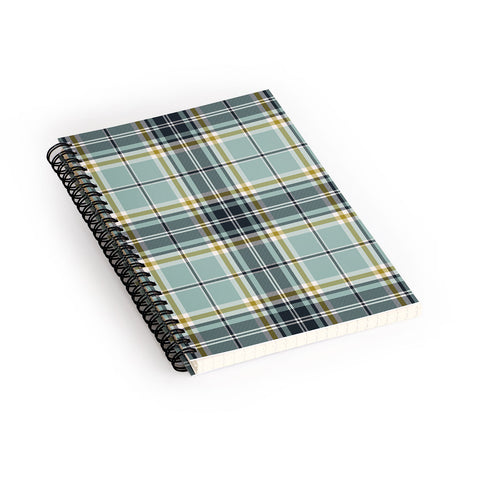 Heather Dutton Headmaster Plaid Seafoam Spiral Notebook