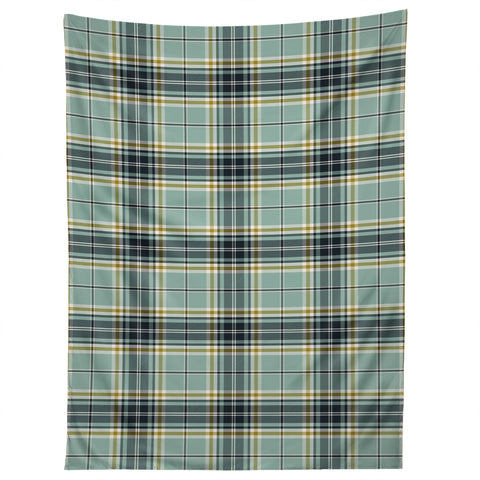 Heather Dutton Headmaster Plaid Seafoam Tapestry