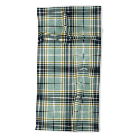 Heather Dutton Headmaster Plaid Seafoam Beach Towel