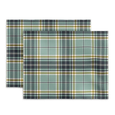 Heather Dutton Headmaster Plaid Seafoam Placemat