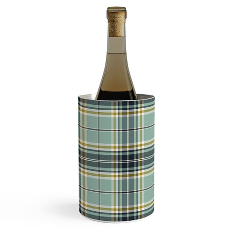 Heather Dutton Headmaster Plaid Seafoam Wine Chiller
