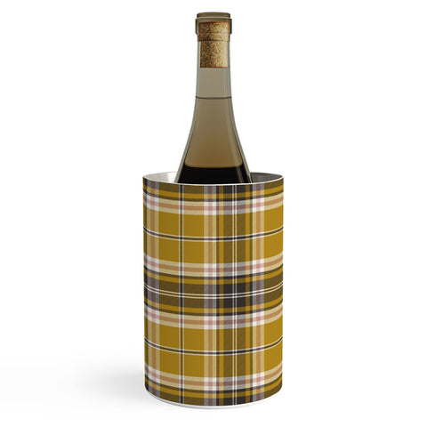 Heather Dutton Headmaster Plaid Yellow Wine Chiller