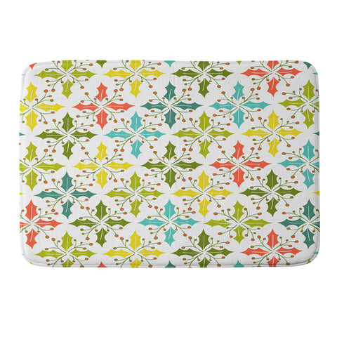 Heather Dutton Holly Go Lightly White Memory Foam Bath Mat