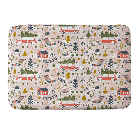 Heather Dutton Home For The Holidays Blush Memory Foam Bath Mat