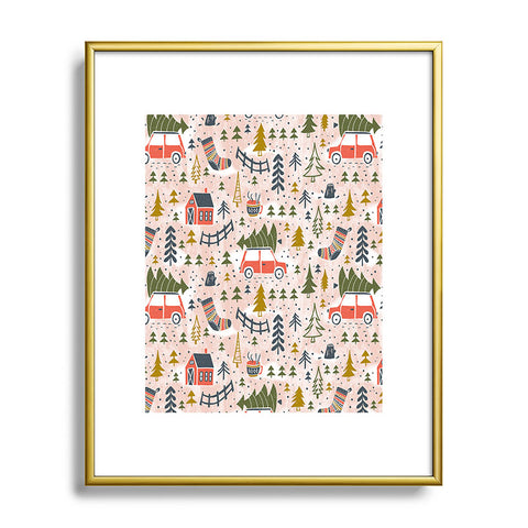 Heather Dutton Home For The Holidays Blush Metal Framed Art Print