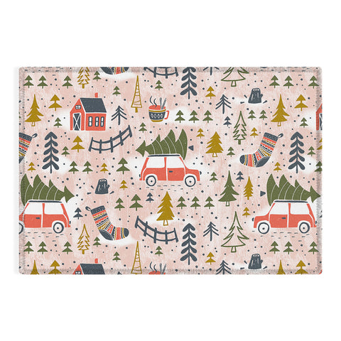Heather Dutton Home For The Holidays Blush Outdoor Rug