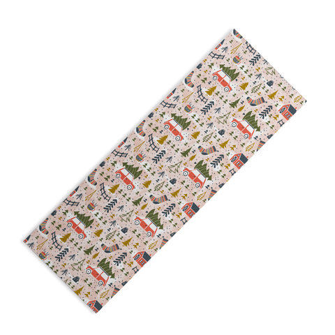 Heather Dutton Home For The Holidays Blush Yoga Mat
