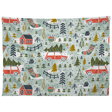 Heather Dutton Home For The Holidays Mint Tapestry