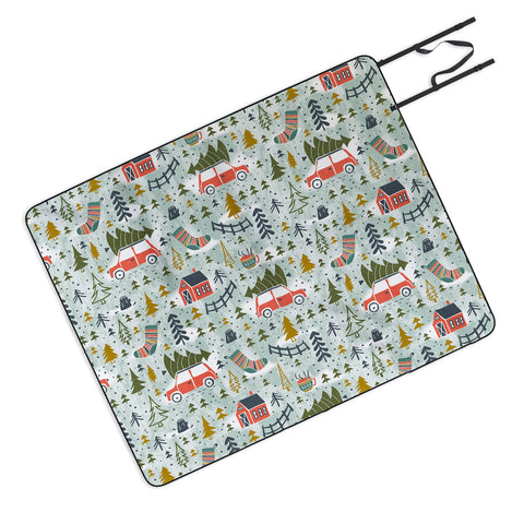 Heather Dutton Home For The Holidays Mint Picnic Blanket