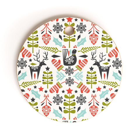 Heather Dutton Hygge Holiday Cutting Board Round