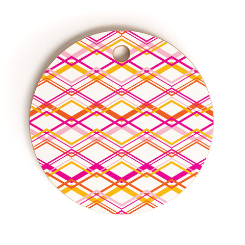 Heather Dutton Intersection Bright Cutting Board Round