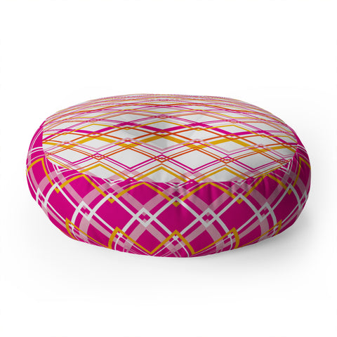 Heather Dutton Intersection Bright Floor Pillow Round