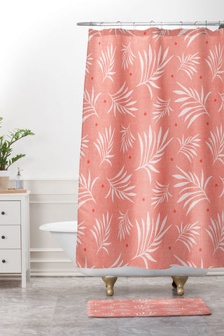 Heather Dutton Island Breeze Living Coral Shower Curtain And Mat