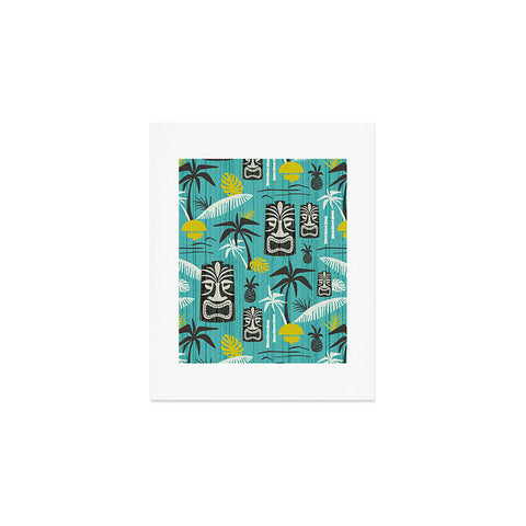 Heather Dutton Island Tiki Aqua Art Print