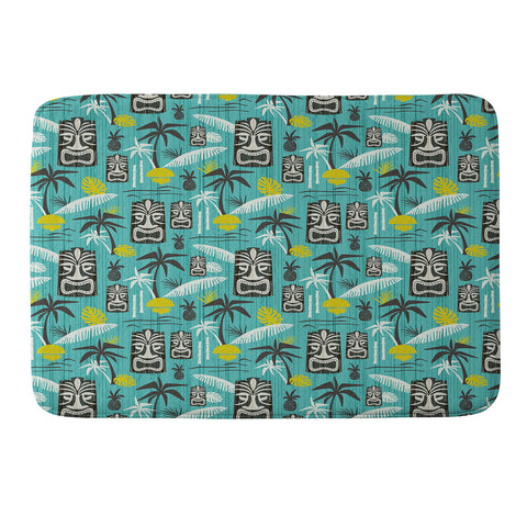 Heather Dutton Island Tiki Aqua Memory Foam Bath Mat