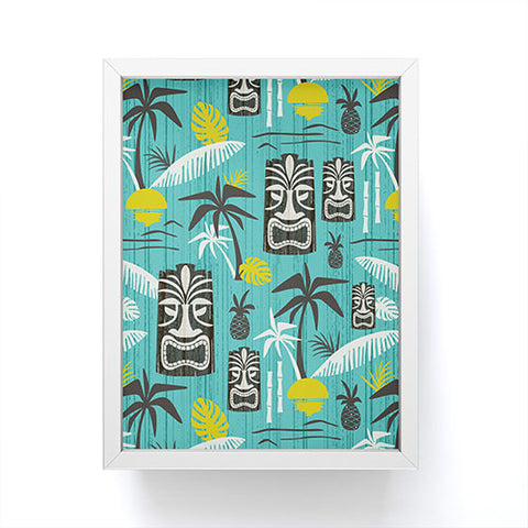Heather Dutton Island Tiki Aqua Framed Mini Art Print