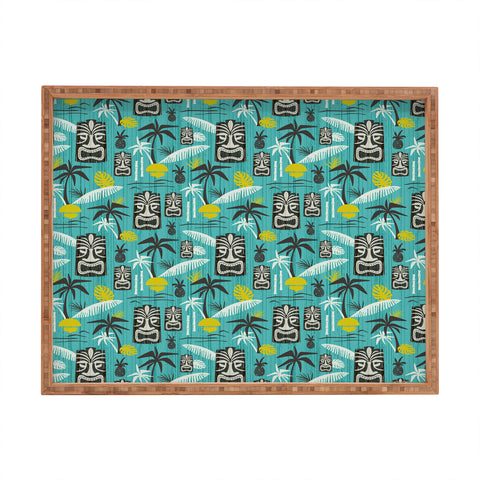Heather Dutton Island Tiki Aqua Rectangular Tray