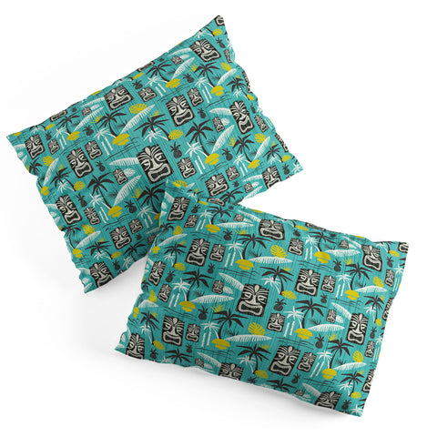 Heather Dutton Island Tiki Aqua Pillow Shams