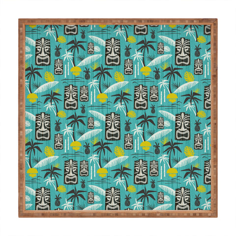 Heather Dutton Island Tiki Aqua Square Tray