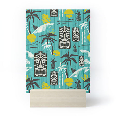 Heather Dutton Island Tiki Aqua Mini Art Print